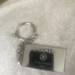 CHANEL keychain metal  mirror charm attachment to bag